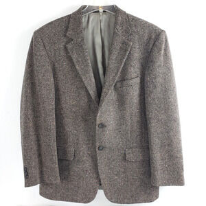 Hardwick Clothes Men's SIZE 42R Tweed Brown Blazer Sports Coat Suit Jacket Vent